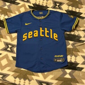 Julio Rodriguez Seattle Mariners City Connect Jersey Youth Kids Large 7 Nike MLB